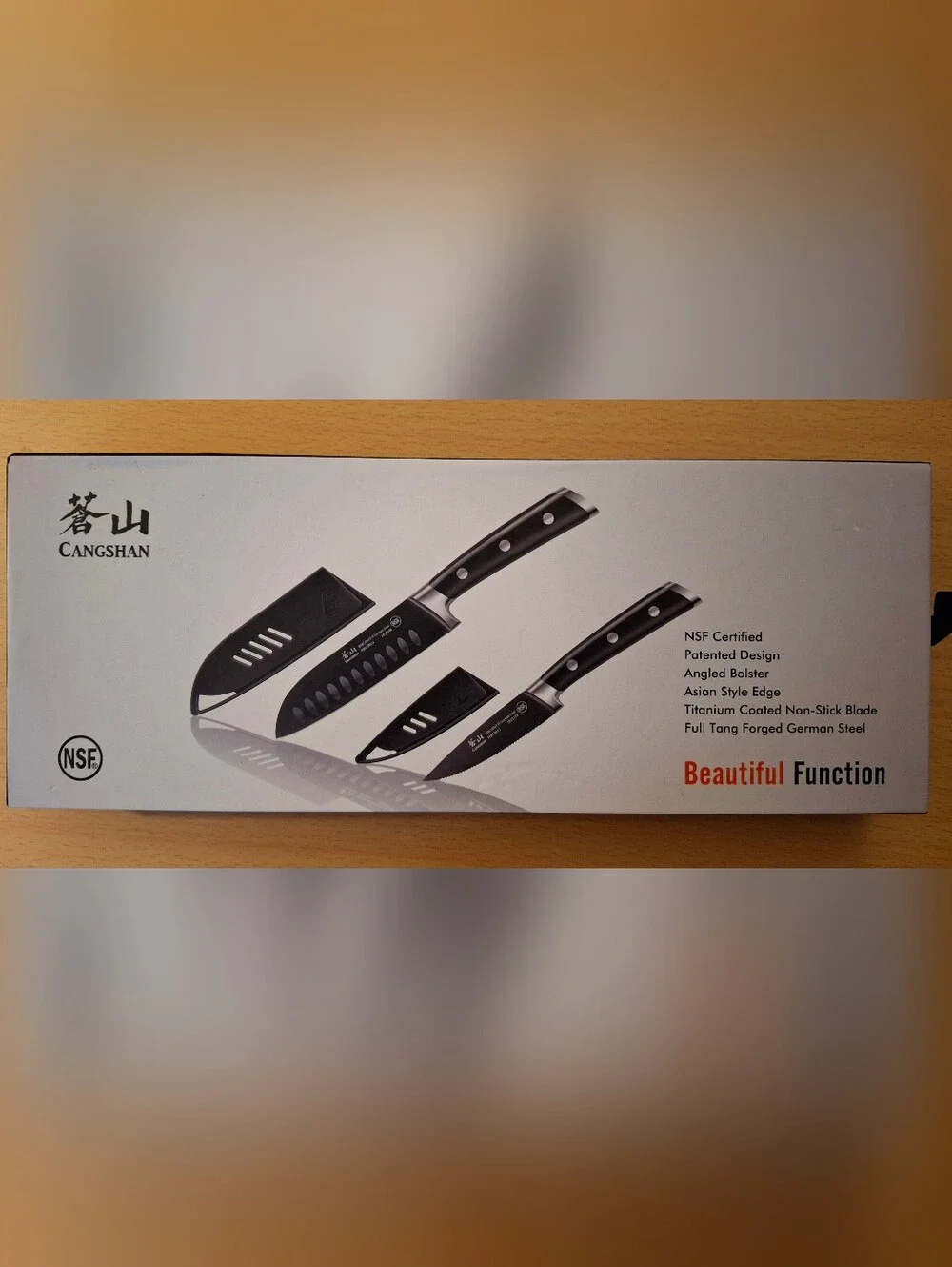 Cangshan S Series Santoku & Paring Knife Set 2pc German Steel Titanium NSF